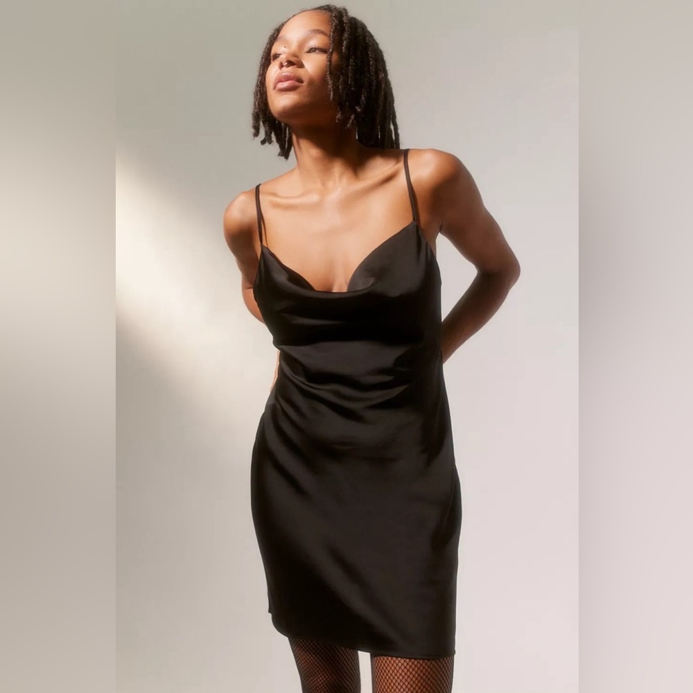 Urban Outfitters Mallory Cowl Neck Satin Slip Dresses